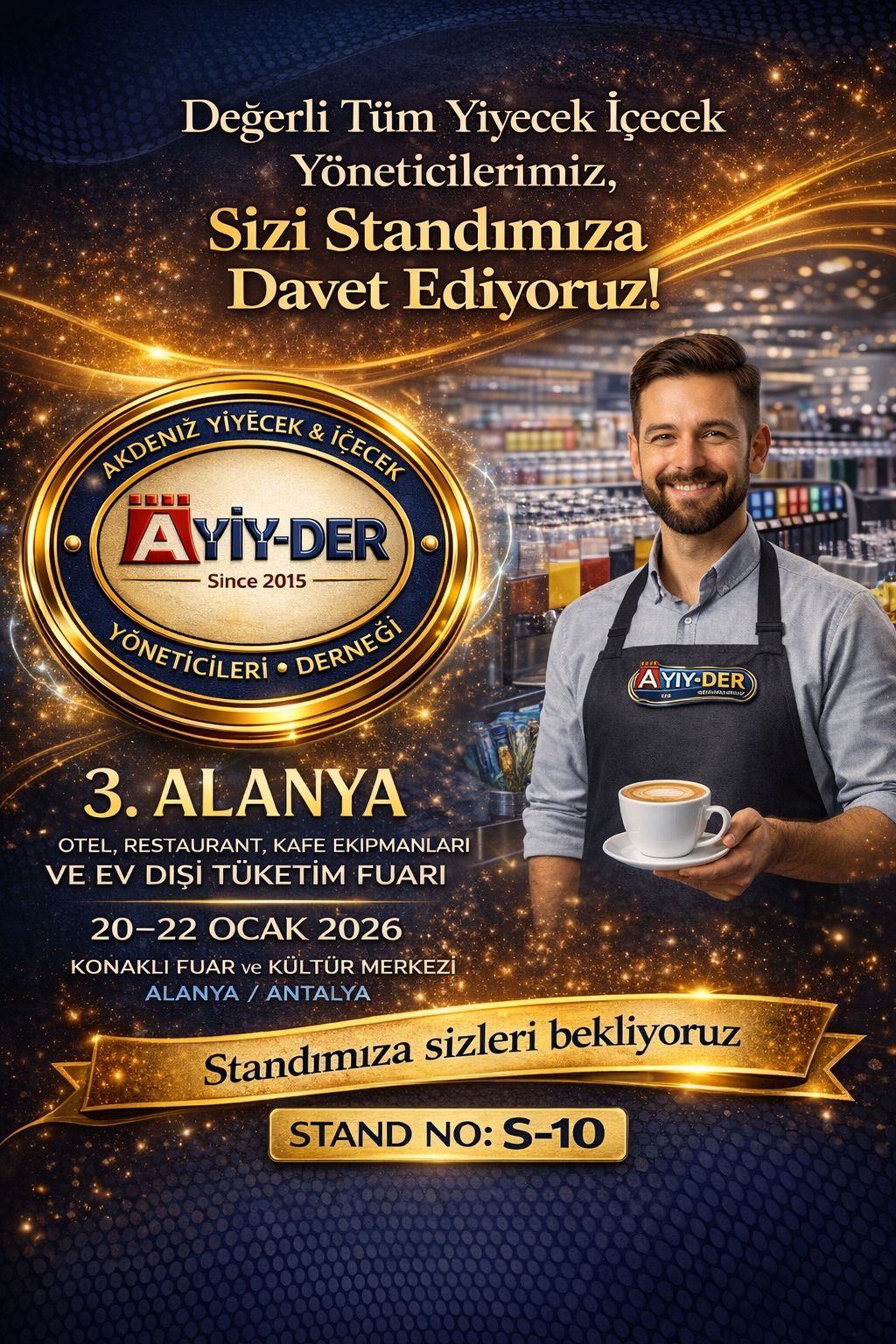 AYİYDER, 3. Alanya Otel, Restaurant, Kafe Ekipmanları ve Ev Dışı Tüketim Fuarı’nda